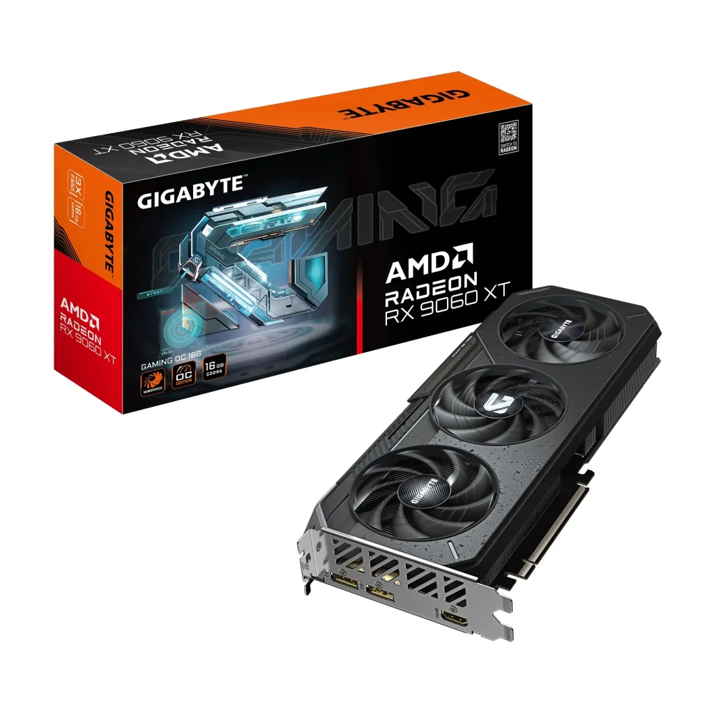 Видеокарта AMD Radeon RX 9060 XT 16GB GDDR6 Gaming OC Gigabyte (GV-R9060XTGAMING OC-16GD) UA