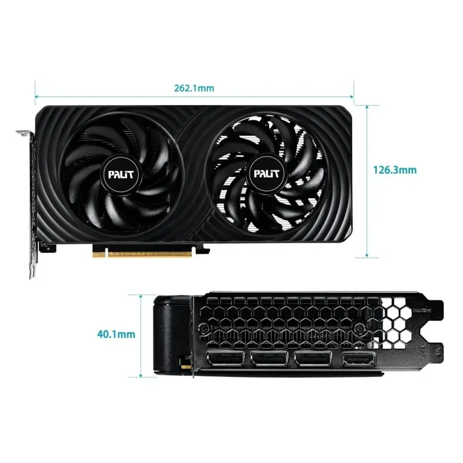 Видеокарта GF RTX 5050 8GB GDDR6 Dual OC Palit (NE65050S19P1-GB2070D) UA