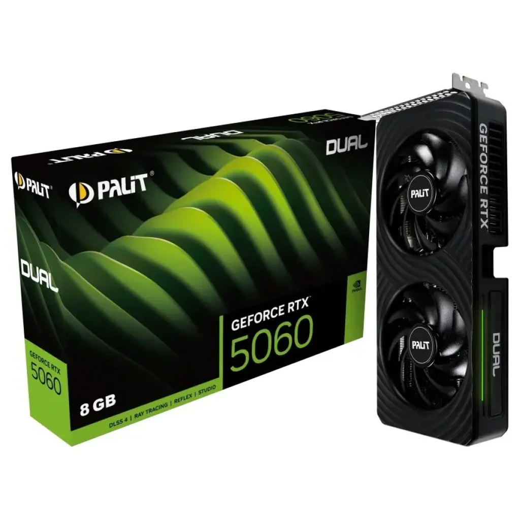 Відеокарта GF RTX 5060 8GB GDDR7 Dual Palit (NE75060019P1-GB2063D) UA