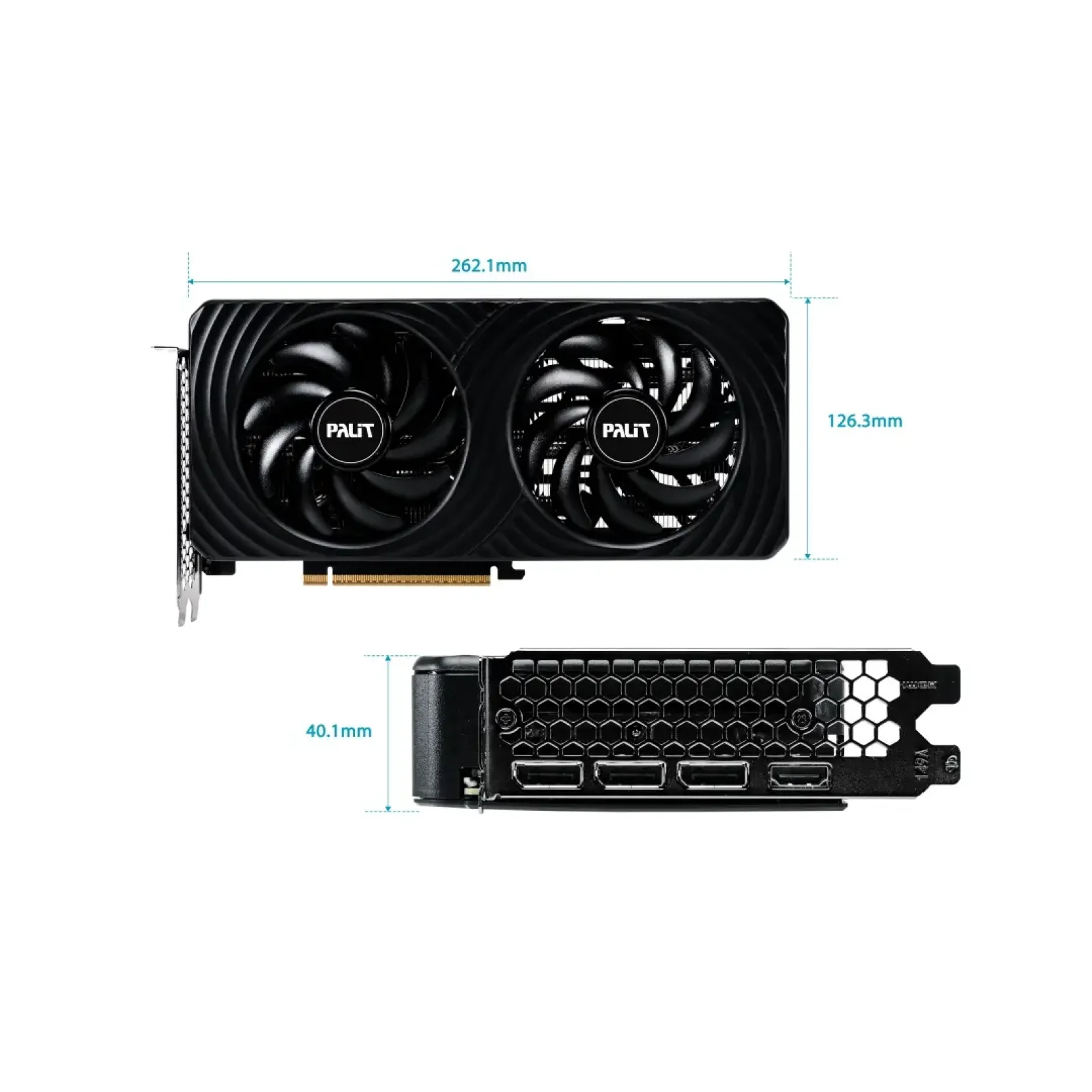 Відеокарта GF RTX 5060 8GB GDDR7 Dual Palit (NE75060019P1-GB2063D) UA