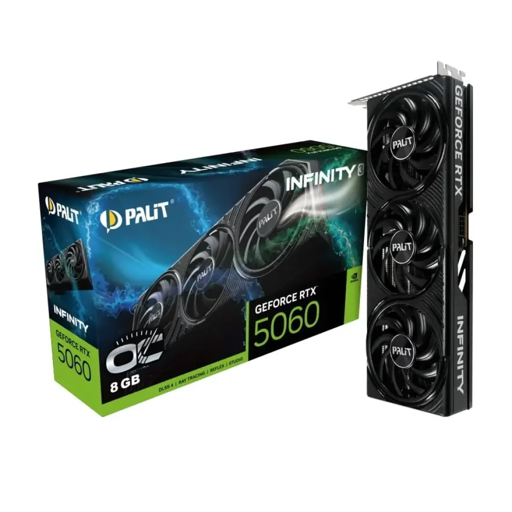 Відеокарта GF RTX 5060 8GB GDDR7 Infinity 3 OC Palit (NE75060T19P1-GB2063S) UA