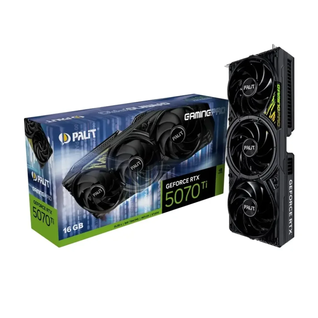 Відеокарта GF RTX 5070 Ti 16GB GDDR7 GamingPro V1 Palit (NE7507T019T2-GB2031Y) UA