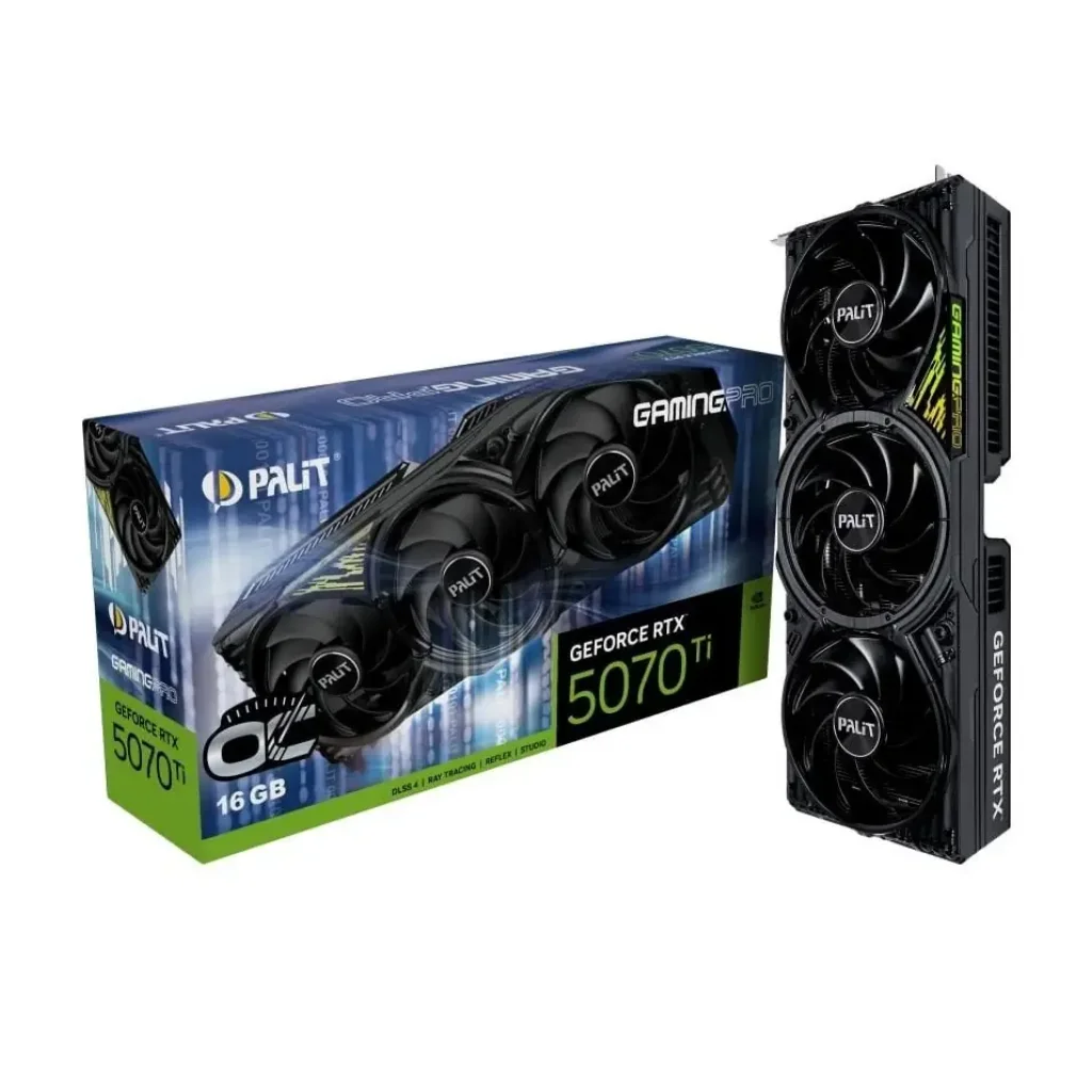 Відеокарта GF RTX 5070 Ti 16GB GDDR7 GamingPro OC V1 Palit (NE7507TS19T2-GB2031Y) UA