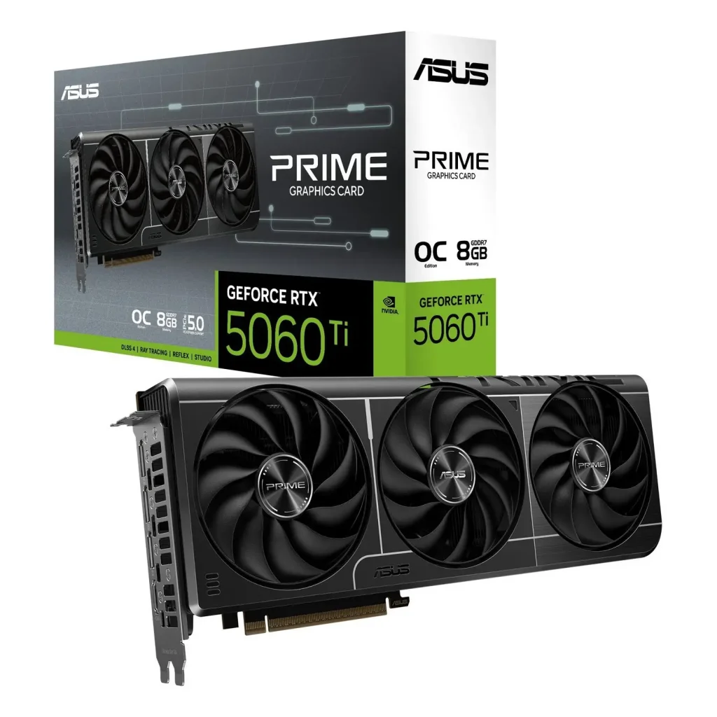 Видеокарта GF RTX 5060 Ti 8GB GDDR7 Prime OC Asus (PRIME-RTX5060TI-O8G) UA