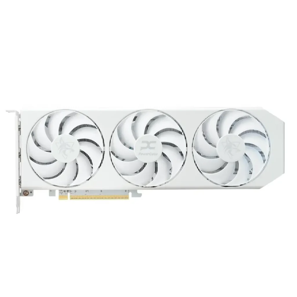 Видеокарта AMD Radeon RX 9060 XT 16GB GDDR6 Hellhound Spectral White PowerColor (RX9060XT 16G-L/OC/WHITE) UA
