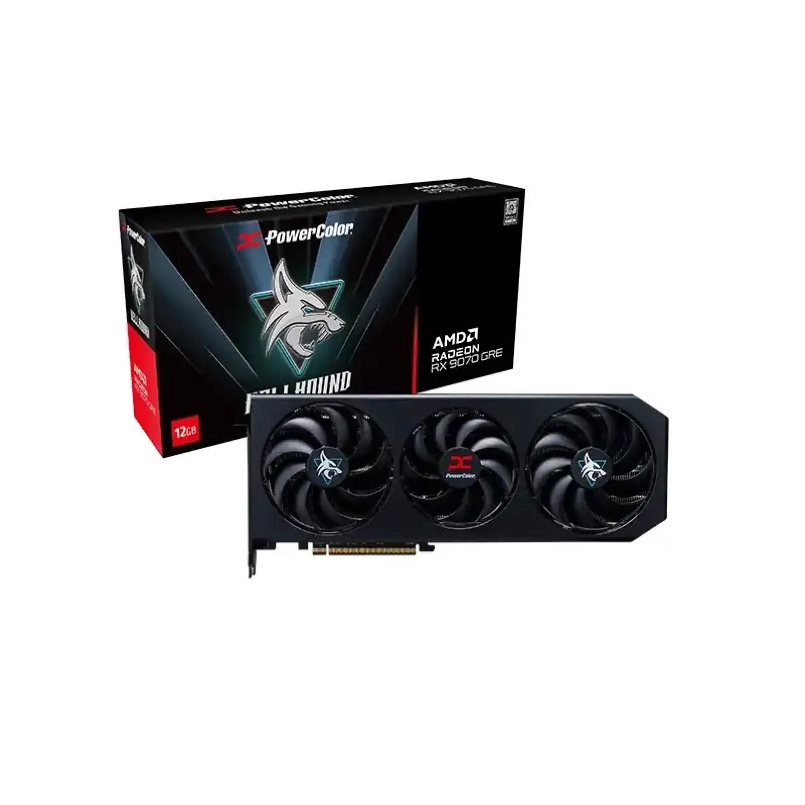 Видеокарта AMD Radeon RX 9070 GRE 12GB GDDR6 Hellhound PowerColor (RX9070GRE 12G-L/OC) UA