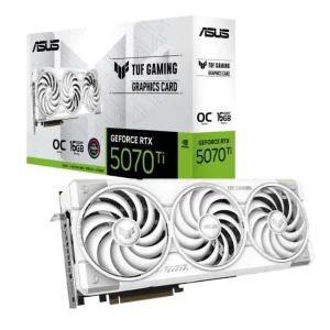 Відеокарта GF RTX 5070 Ti 16GB GDDR7 TUF Gaming OC White Asus (TUF-RTX5070TI-O16G-WHITE-GAMING) UA