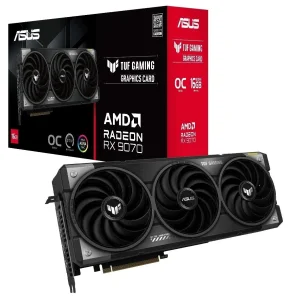 Видеокарта AMD Radeon RX 9070 16GB GDDR6 TUF Gaming OC Asus (TUF-RX9070-O16G-GAMING) UA