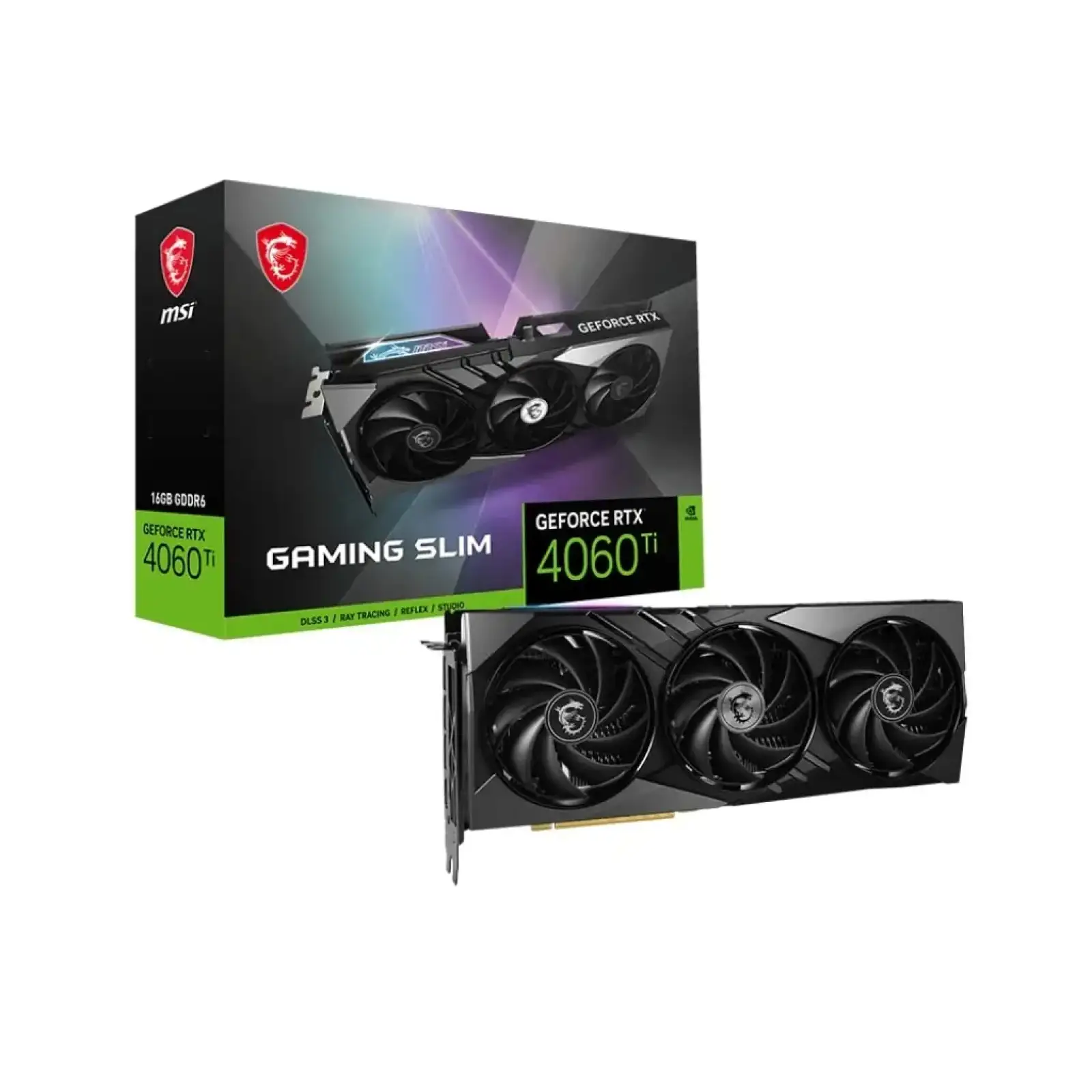 Видеокарта GF RTX 4060 Ti 16GB GDDR6 Gaming Slim (GeForce RTX 4060 Ti GAMING SLIM 16G) UA