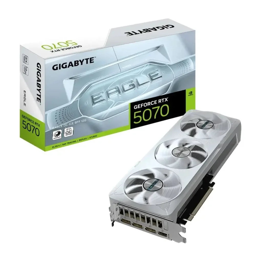 Видеокарта GF RTX 5070 12GB GDDR7 Eagle OC Ice Gigabyte (GV-N5070EAGLEOC ICE-12GD) UA