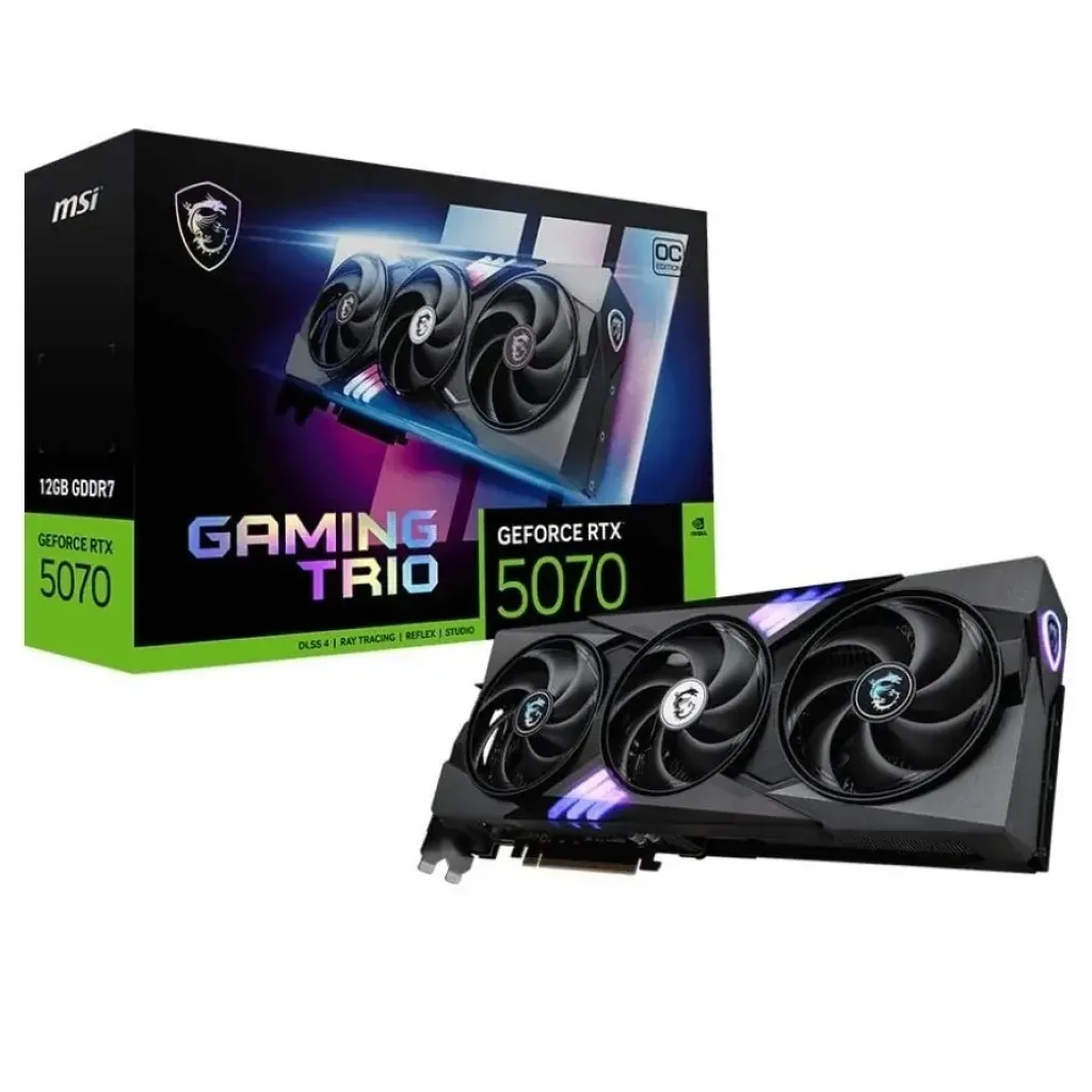 Відеокарта GF RTX 5070 12GB GDDR7 Gaming Trio OC MSI (GeForce RTX 5070 12G GAMING TRIO OC) UA