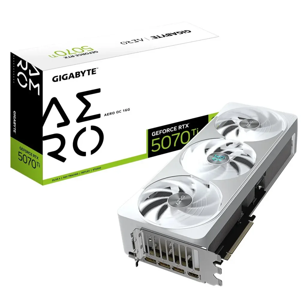 Відеокарта GF RTX 5070 Ti 16GB GDDR7 Aero OC Gigabyte (GV-N507TAERO OC-16GD) UA