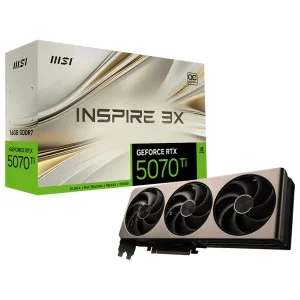 Відеокарта GF RTX 5070 Ti 16GB GDDR7 Inspire 3X OC MSI (GeForce RTX 5070 Ti 16G INSPIRE 3X OC) UA