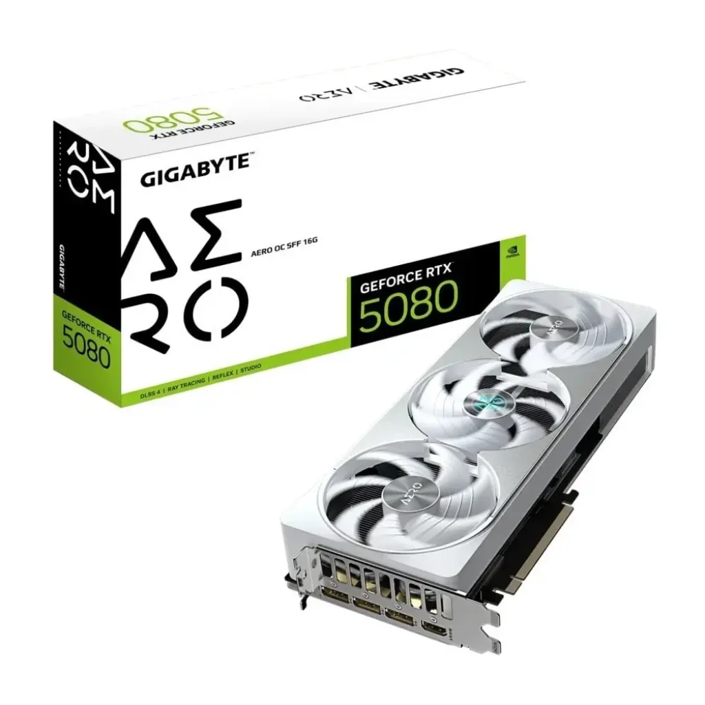 Видеокарта GF RTX 5080 16GB GDDR7 Aero OC Gigabyte (GV-N5080AERO OC-16GD) UA
