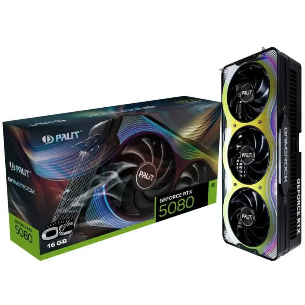 Відеокарта GF RTX 5080 16GB GDDR7 GameRock OC Palit (NE75080T19T2-GB2030G) UA