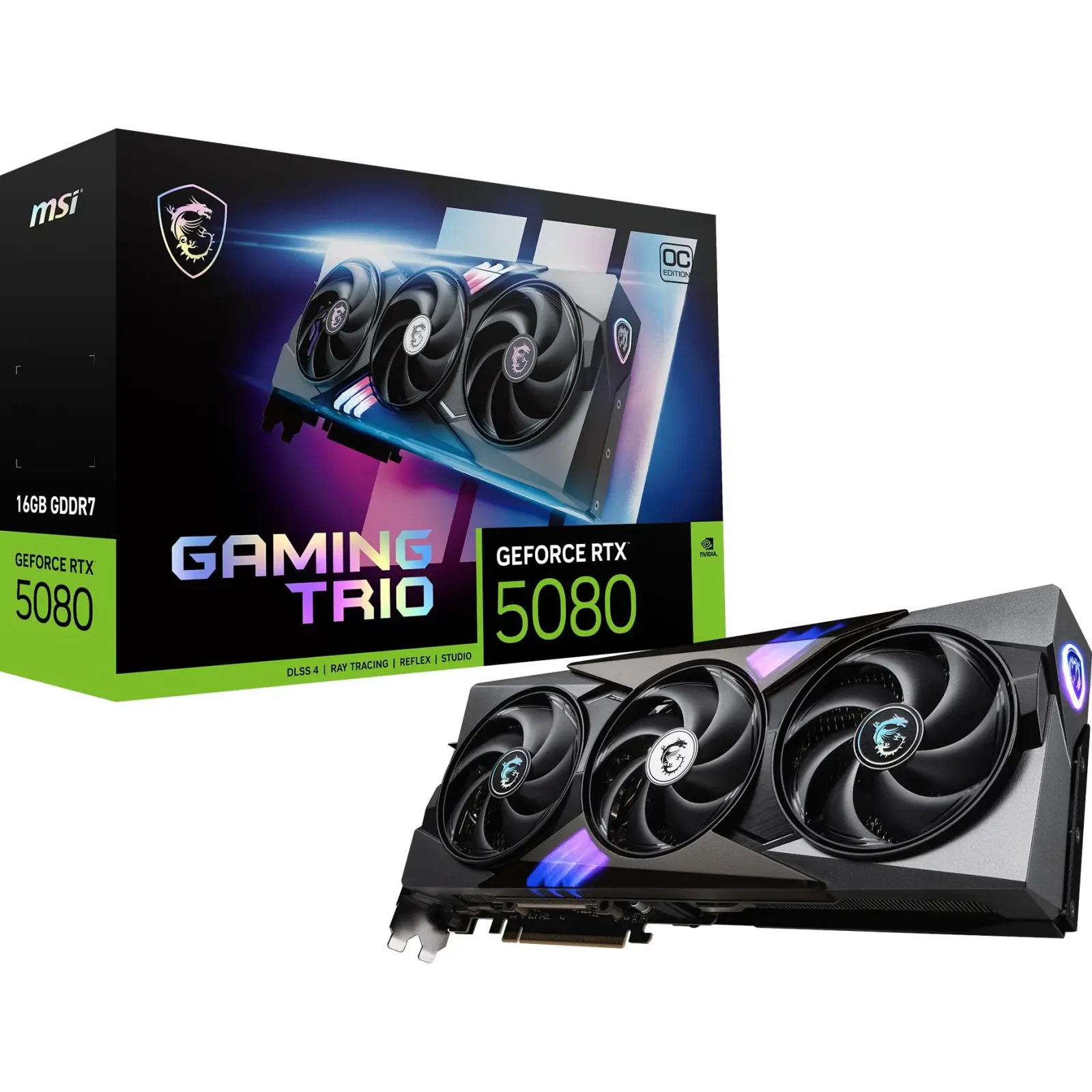 Видеокарта GF RTX 5080 16GB (GeForce RTX 5080 16G GAMING TRIO OC) UA