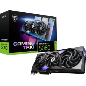 Відеокарта GF RTX 5080 16GB GDDR7 Gaming Trio OC MSI (GeForce RTX 5080 16G GAMING TRIO OC) UA