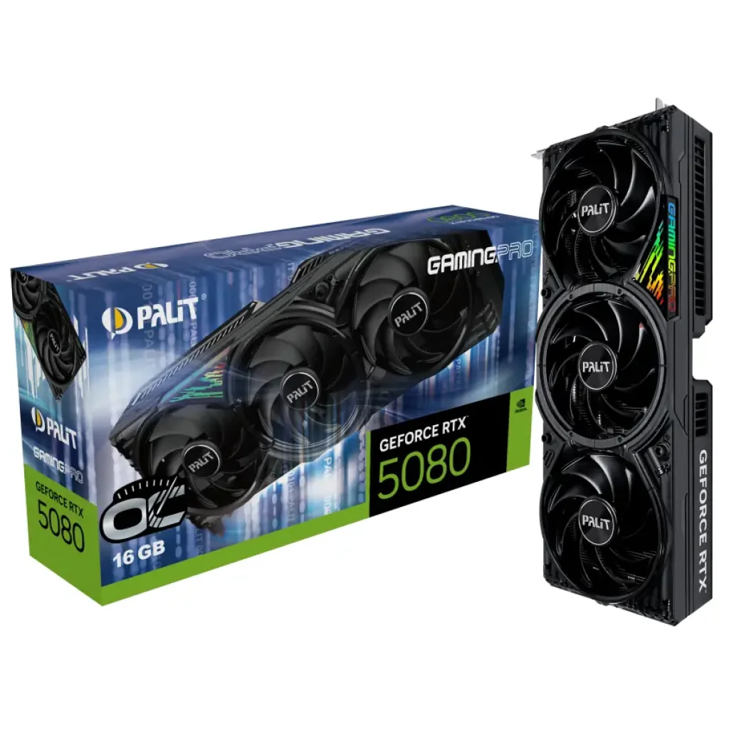 Відеокарта GF RTX 5080 16GB GDDR7 GamingPro OC Palit (NE75080S19T2-GB2031A) UA