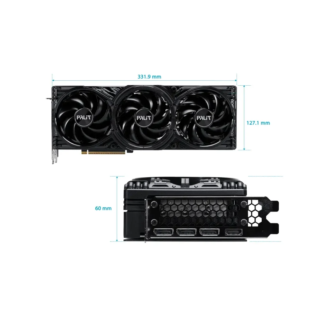 Відеокарта GF RTX 5080 16GB GDDR7 GamingPro Palit (NE75080019T2-GB2031A) UA