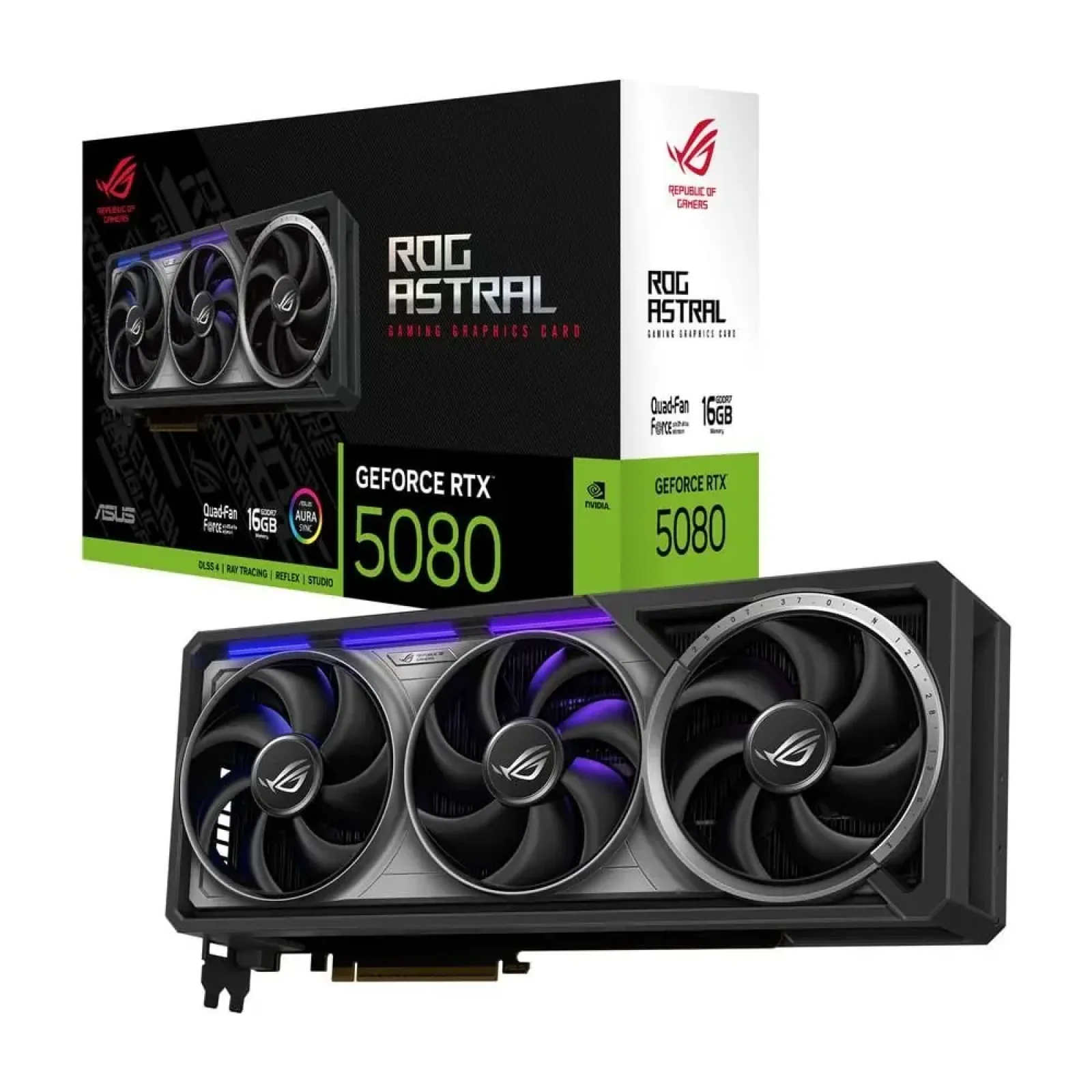 Відеокарта GF RTX 5080 16GB GDDR7 ROG Astral Asus (ROG-ASTRAL-RTX5080-16G-GAMING) UA