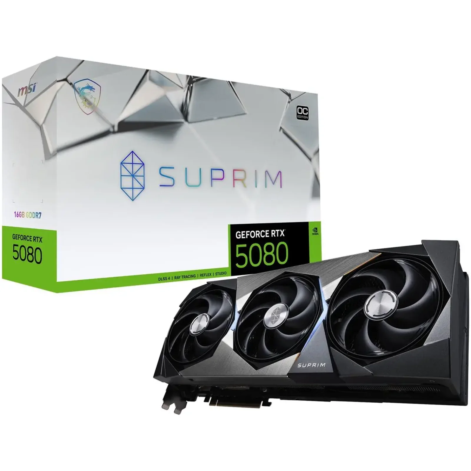 Видеокарта GF RTX 5080 16GB GDDR7 Suprim SOC MSI (GeForce RTX 5080 16G SUPRIM SOC) UA