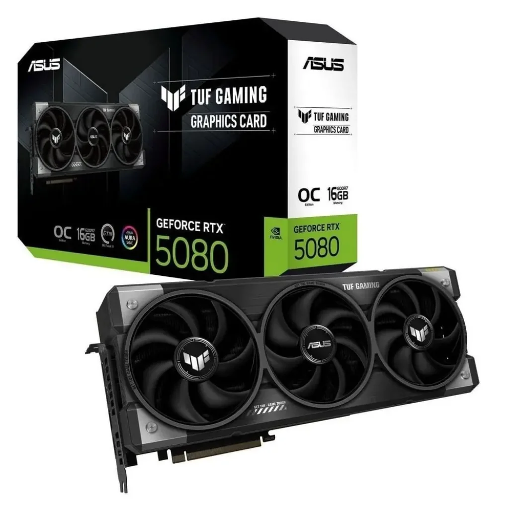 Видеокарта GF RTX 5080 16GB GDDR7 TUF Gaming OC Asus (TUF-RTX5080-O16G-GAMING) UA