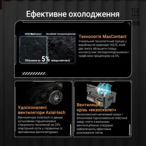 Видеокарта GF RTX 5080 16GB GDDR7 TUF Gaming OC Asus (TUF-RTX5080-O16G-GAMING) UA