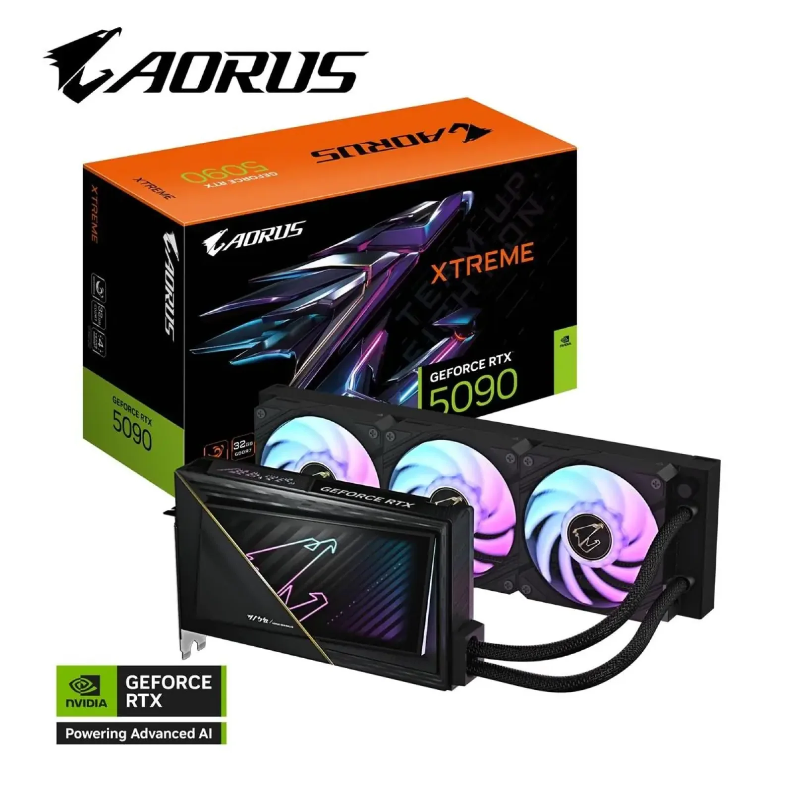 Відеокарта GF RTX 5090 32GB GDDR7 Aorus Xtreme Waterforce Gigabyte (GV-N5090AORUSX W-32GD) UA