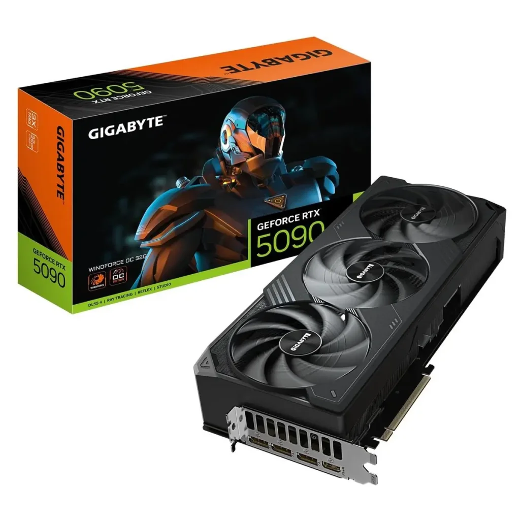Відеокарта GF RTX 5090 32GB GDDR7 WindForce OC Gigabyte (GV-N5090WF3OC-32GD) UA