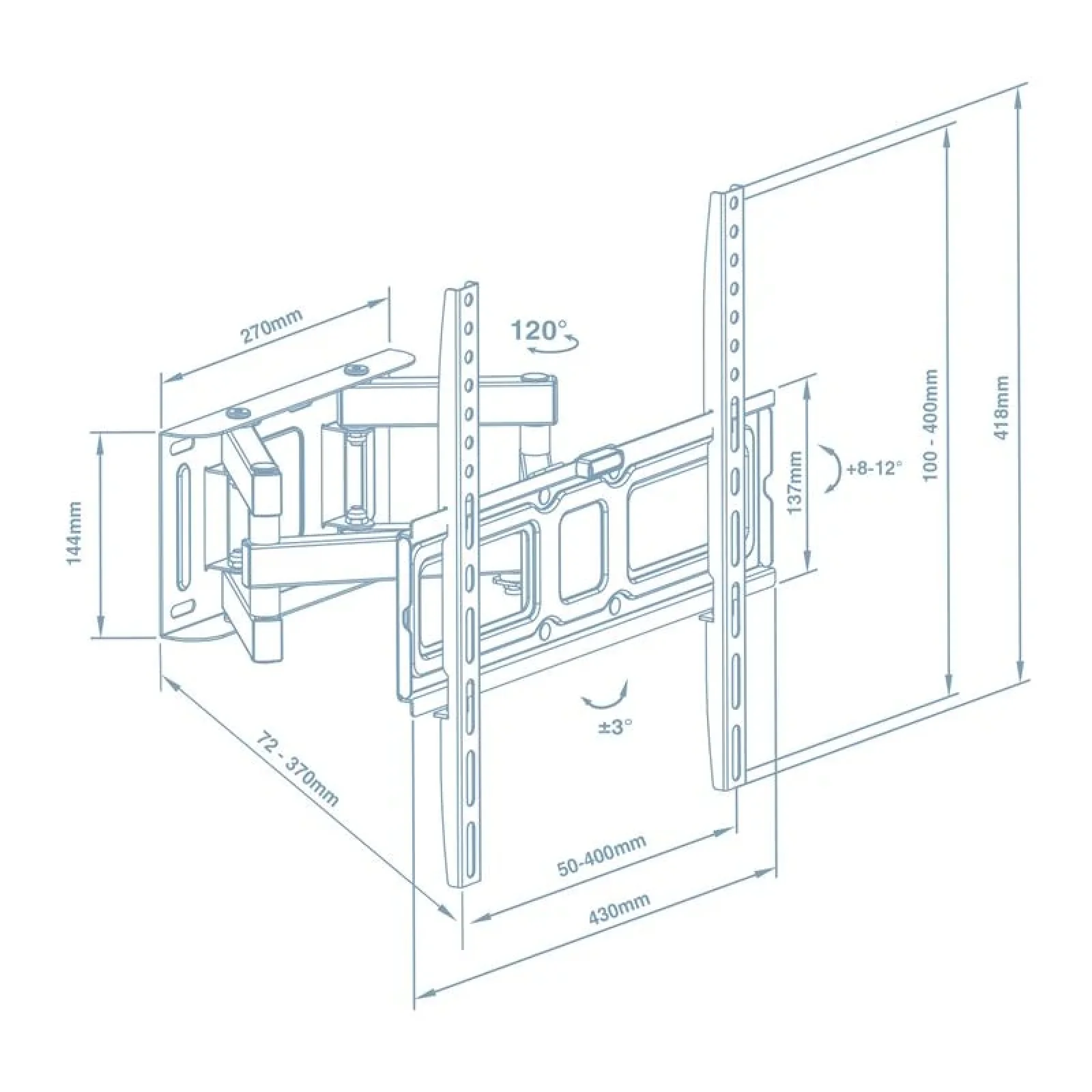 Кронштейн Walfix R-414B (VESA400х400) UA