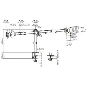 Кронштейн Gembird MA-D3-01 (VESA100х100) UA