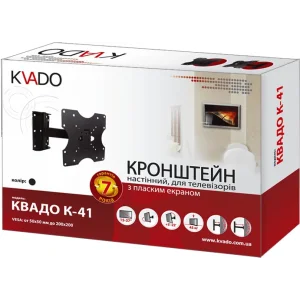 Кронштейн КВАДО К-41 чёрный (VESA200х200) UA