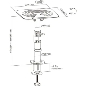 Настільна стійка OfficePro SS138 Black UA