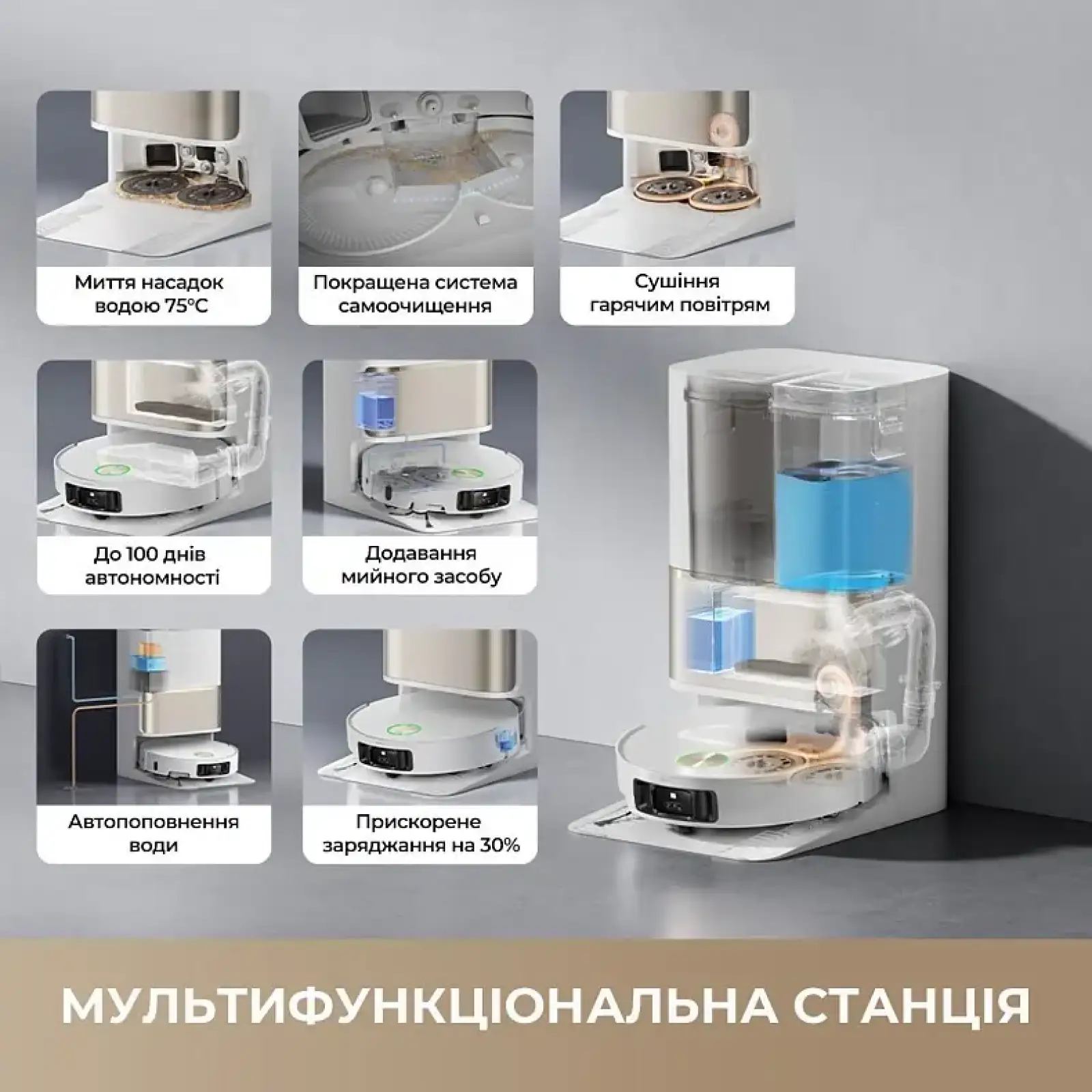 Робот-пилосос Dreame Bot L50s Pro Ultra Black (RLL88HE-Bl) UA