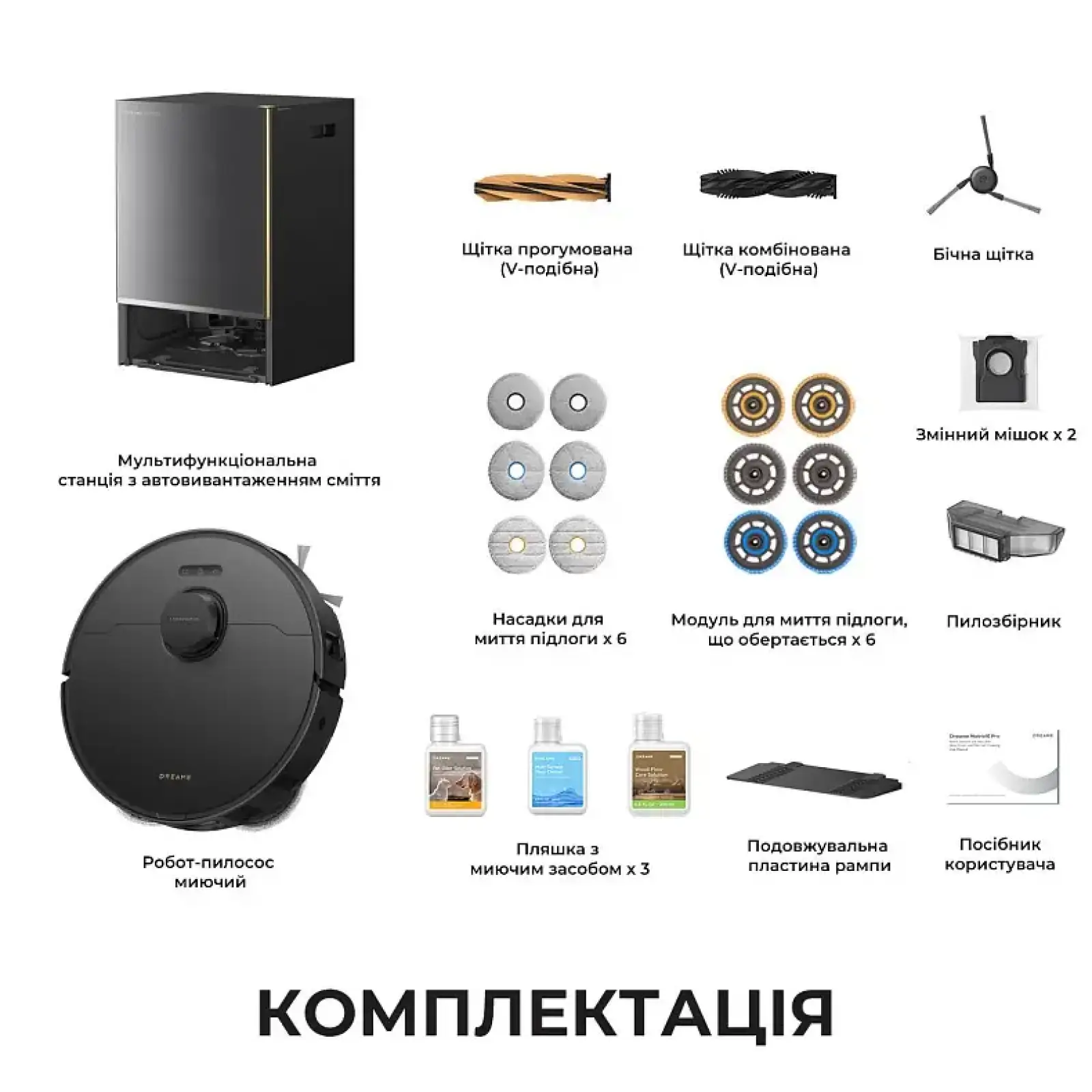 Робот-пылесос Dreame Bot Matrix 10 Pro Black (RLM61HE-Bl) UA