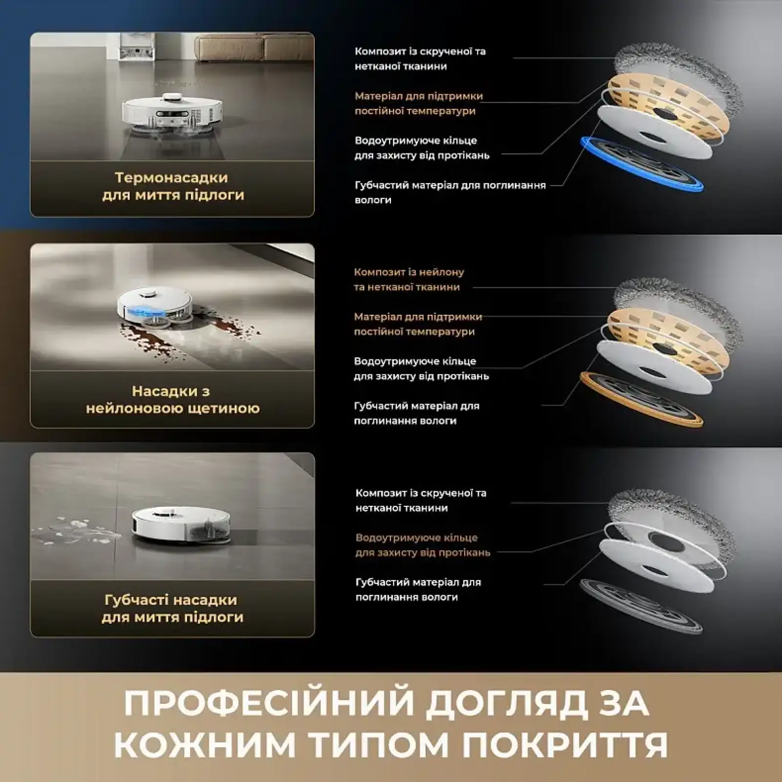 Робот-пилосос Dreame Bot Matrix 10 Pro White (RLM61HE-Wh) UA