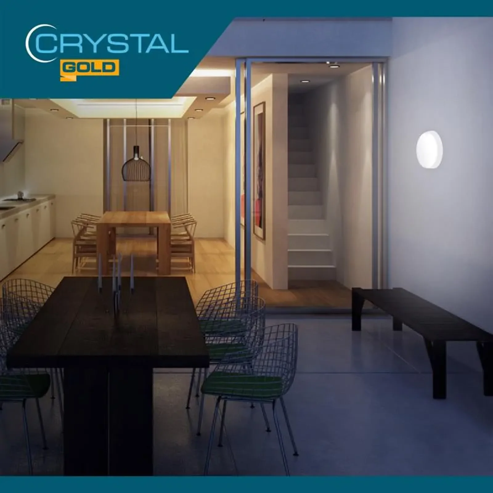 Светильник настенно-потолочный светодиодный CRYSTAL GOLD 15W KORAL DNL-030 UA