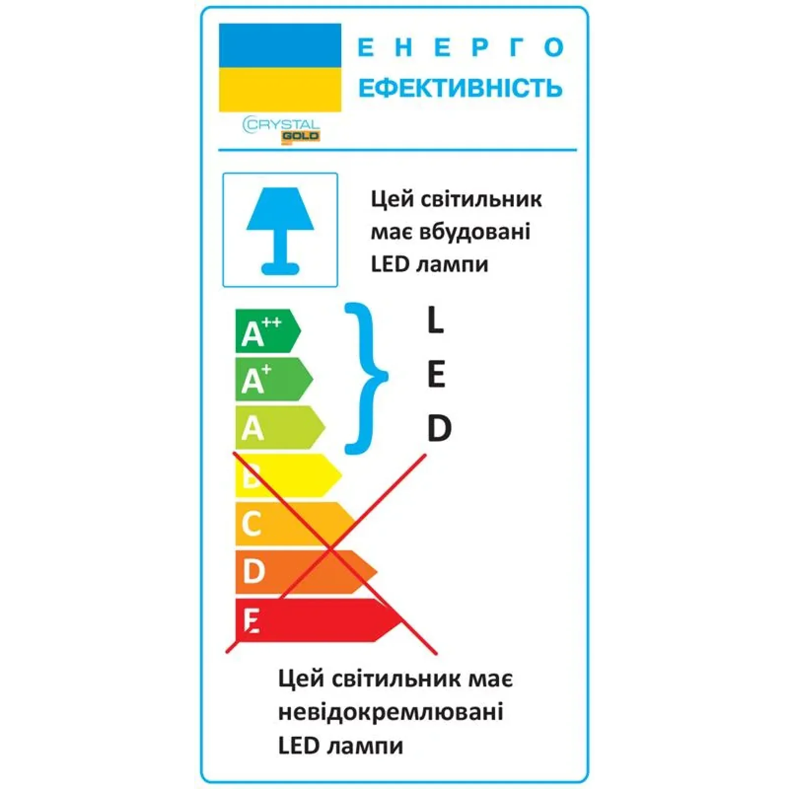 Светильник настенно-потолочный светодиодный CRYSTAL GOLD 15W KORAL DNL-030 UA