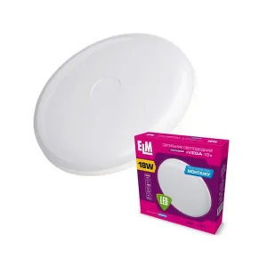 Светильник настенно-потолочный накладной светодиодный круглый ELM 18W 6500К Vega IP40 26-0051 UA