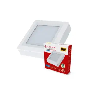 Светильник настенно-потолочный накладной светодиодный квадратный Electrum 6W 4000К KVANT B-LD-1966 UA