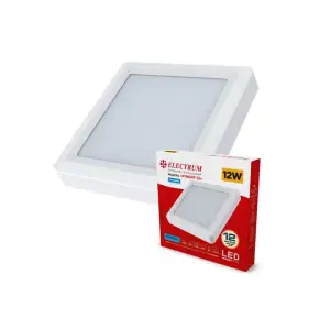 Светильник настенно-потолочный накладной светодиодный квадратный Electrum 12W 4000К KVANT B-LD-1967 UA