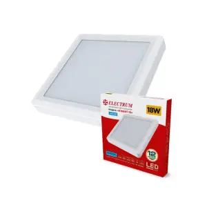 Светильник настенно-потолочный накладной светодиодный квадратный Electrum 18W 4000К KVANT B-LD-1968 UA