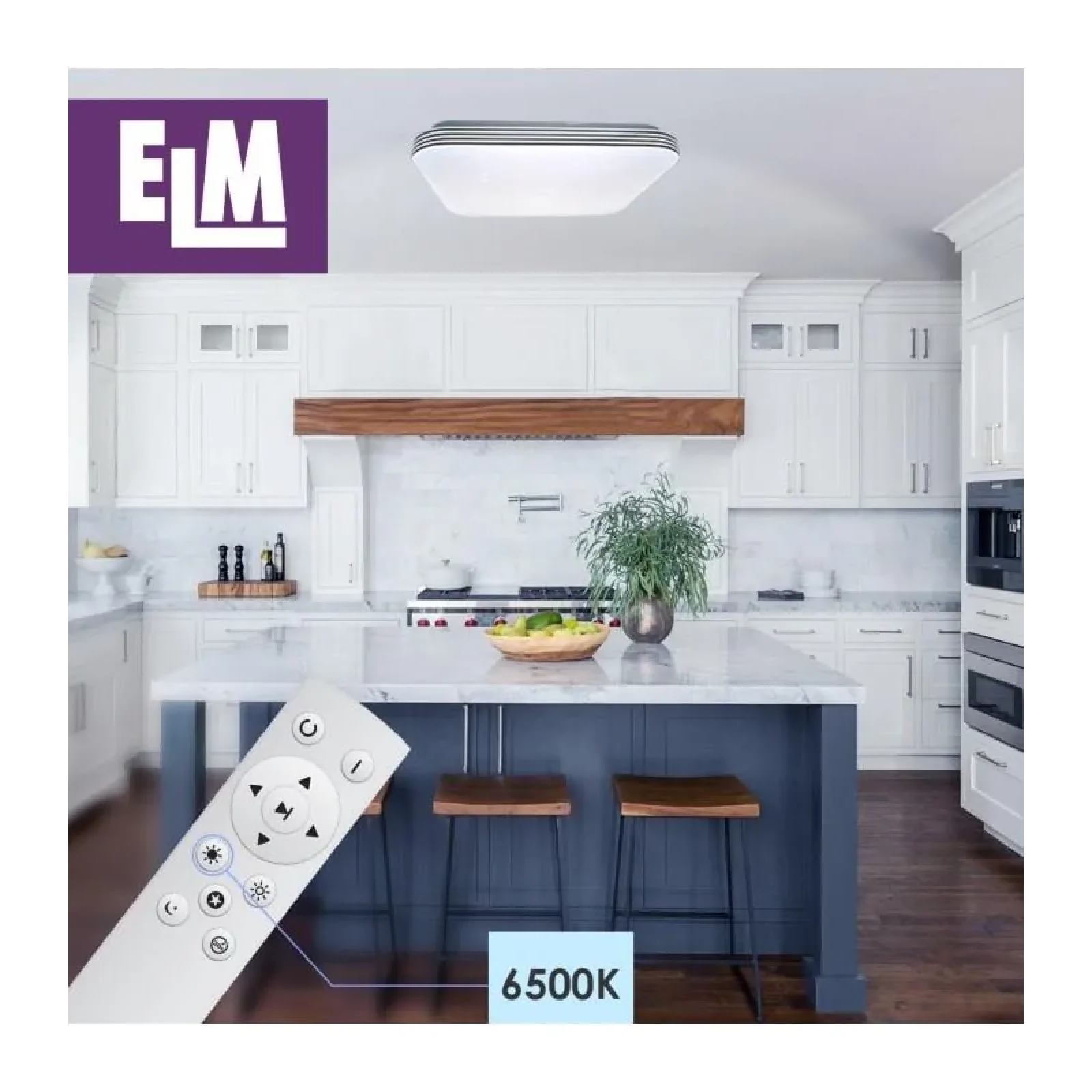 Світильник стельовий з пультом ДК ELM Mario 36W 3000-6500К IP20 (26-0107) UA