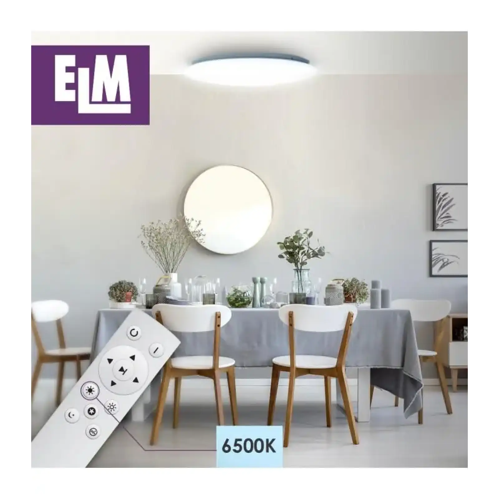 Світильник стельовий з пультом ДУ ELM Sirius 36W 3000-6500К IP20 (26-0074) UA