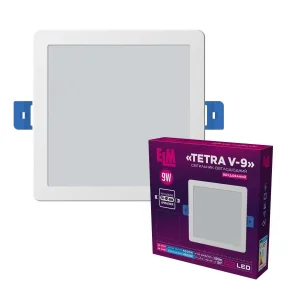 Світильник вбудований світлодіодний ELM Tetra V 9W 6500К IP20 (26-0062) UA
