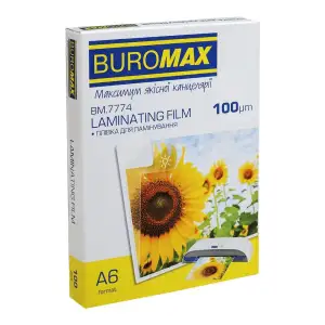 Пленка для ламинирования Buromax (BM.7774) глянцевая, А6, 100мк, 100 шт UA