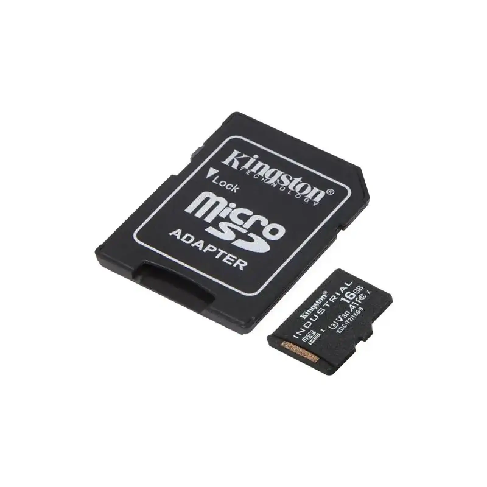 Карта памяти MicroSDHC 16GB UHS-I/U3 Class 10 Kingston Industrial + SD-adapter (SDCIT2/16GB) UA