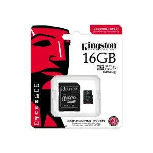 Карта памяти MicroSDHC 16GB UHS-I/U3 Class 10 Kingston Industrial + SD-adapter (SDCIT2/16GB) UA