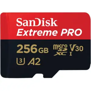 Карта памяти MicroSDXC 256GB UHS-I U3 R200/W140MB/s SanDisk Extreme Pro V30 + SD-адаптер (SDSQXCD-256G-GN6MA) UA