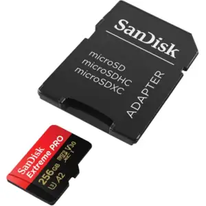 Карта памяти MicroSDXC 256GB UHS-I U3 R200/W140MB/s SanDisk Extreme Pro V30 + SD-адаптер (SDSQXCD-256G-GN6MA) UA